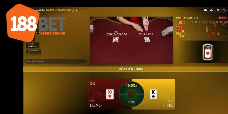 Sảnh Baccarat Livestream mới nhất tại nhà cái 188Bet 